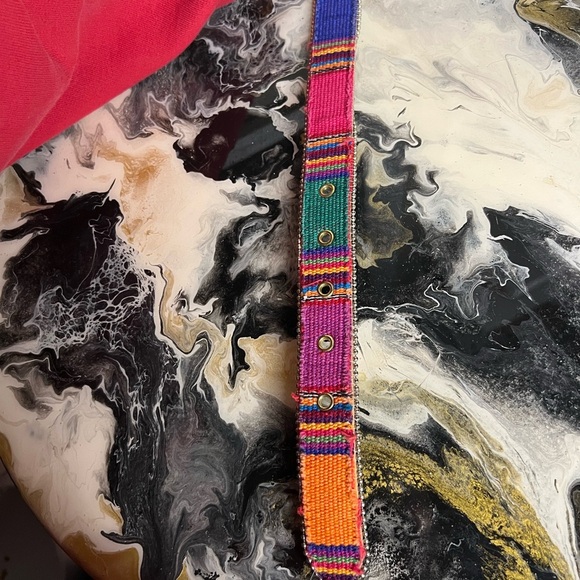 Vintage multicolor tapestry belt - Picture 11 of 11